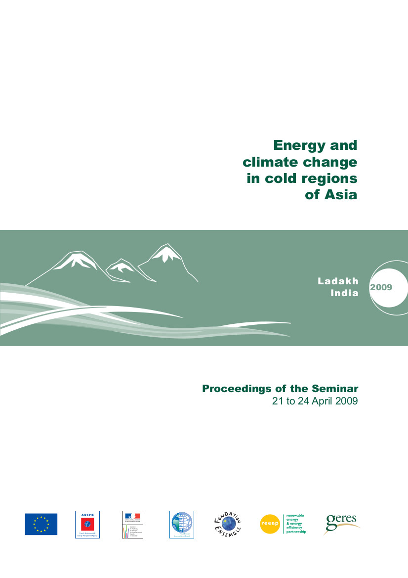 seminar_proceedings Energy and climate change in cold regions of Asia Proceedings of the Seminar