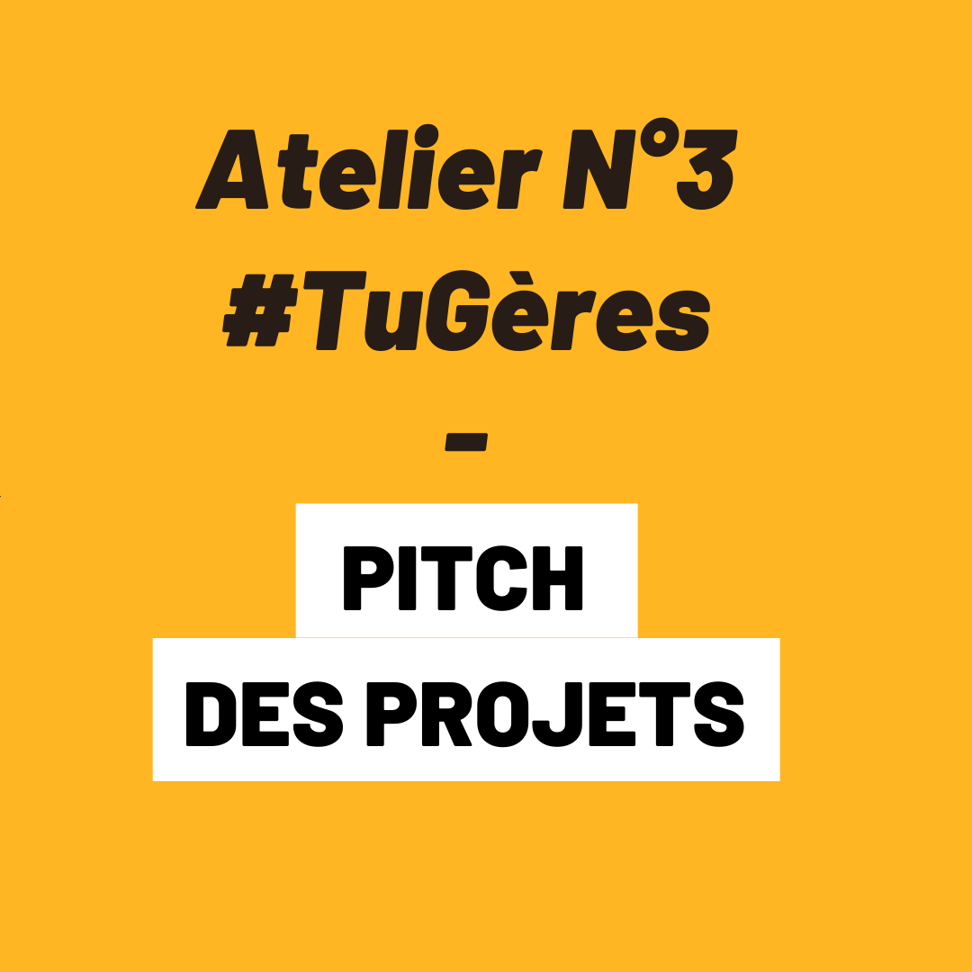 Atelier 3 TuGères Pitch des projets Atelier 3 TuGères Pitch des projets