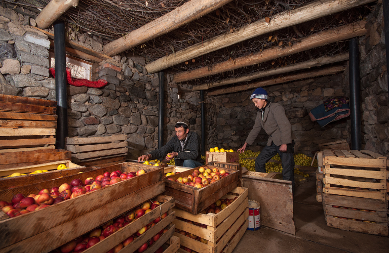 Cellier bioclimatique au Tadjikistan Geres Cellier bioclimatique au Tadjikistan Geres