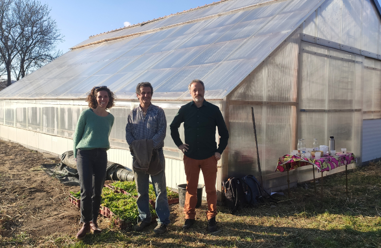 Visite et accompagnement serre bioclimatique 3 murs Gérard Daumas